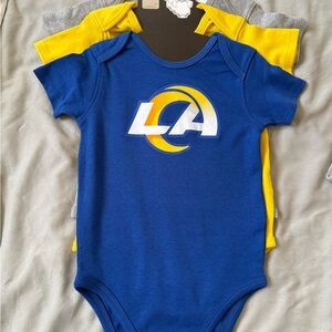 NFL RAMS 24 month 3 Piece Creeper Set New With Tags